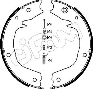 Cifam 153-267K - Bremžu loku kompl., Stāvbremze www.autospares.lv