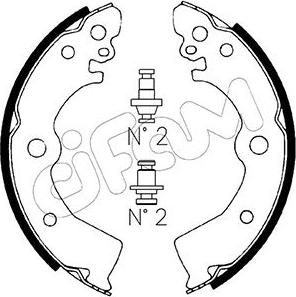 Cifam 153-281 - Brake Shoe Set www.autospares.lv