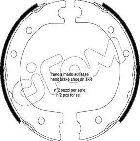 Cifam 153-704 - Bremžu loku kompl., Stāvbremze www.autospares.lv