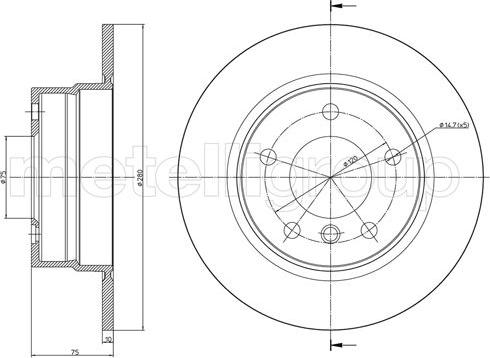 Cifam 800-951C - Bremžu diski www.autospares.lv