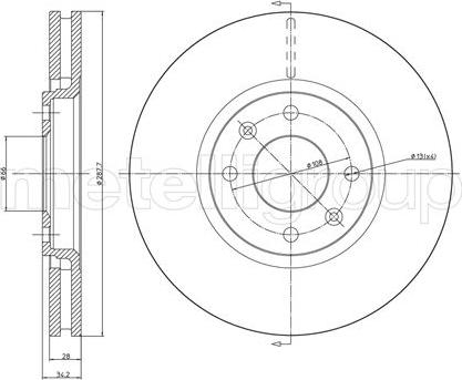 Cifam 800-557C - Тормозной диск www.autospares.lv