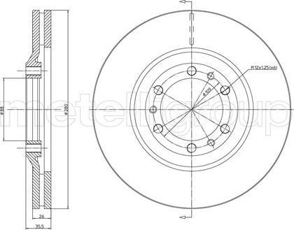 Cifam 800-502 - Bremžu diski www.autospares.lv