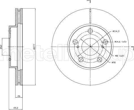 Cifam 800-1523C - Bremžu diski www.autospares.lv