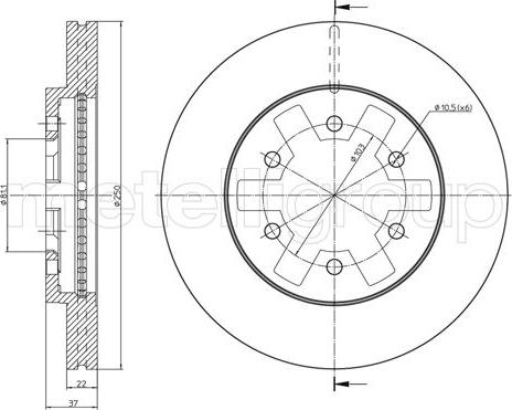 Cifam 800-1616 - Bremžu diski www.autospares.lv