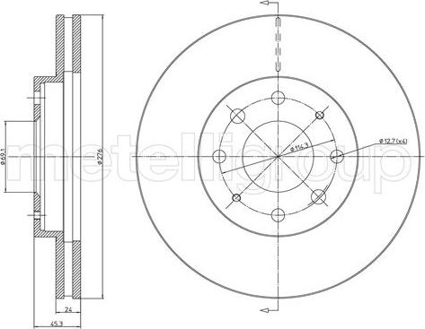 Cifam 800-1066C - Bremžu diski www.autospares.lv