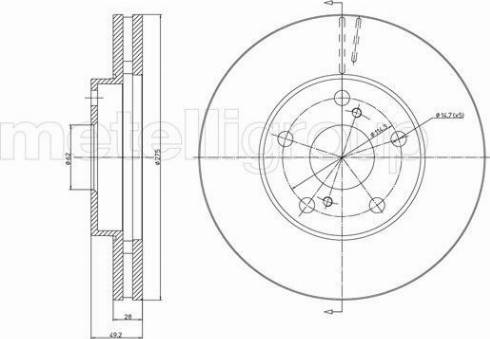 Cifam 800-1028 - Тормозной диск www.autospares.lv