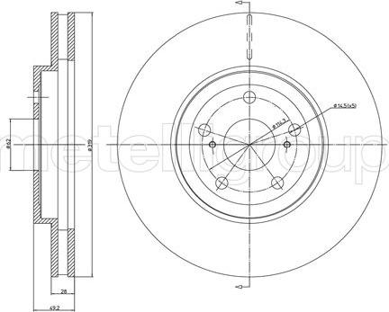 Cifam 800-1167C - Тормозной диск www.autospares.lv