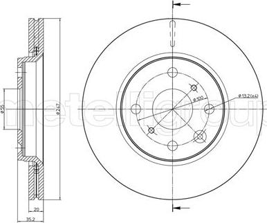 Cifam 800-834C - Тормозной диск www.autospares.lv