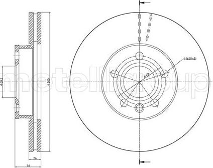 Cifam 800-736C - Brake Disc www.autospares.lv