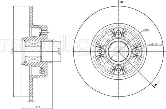 Cifam 800-722 - Bremžu diski www.autospares.lv