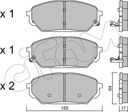 Cifam 822-999-0 - Bremžu uzliku kompl., Disku bremzes www.autospares.lv