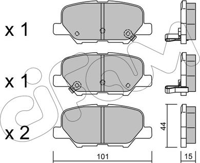 Cifam 822-995-0 - Bremžu uzliku kompl., Disku bremzes www.autospares.lv