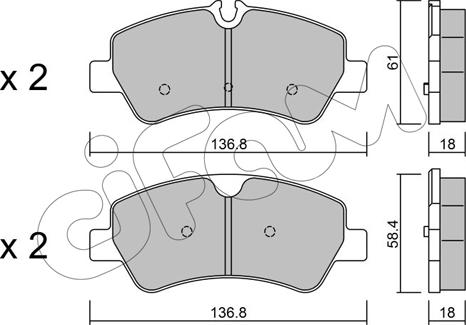 Cifam 822-991-0 - Bremžu uzliku kompl., Disku bremzes autospares.lv