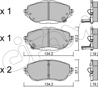 Cifam 822-998-0 - Bremžu uzliku kompl., Disku bremzes www.autospares.lv