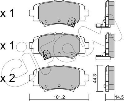 Cifam 822-993-0 - Bremžu uzliku kompl., Disku bremzes www.autospares.lv