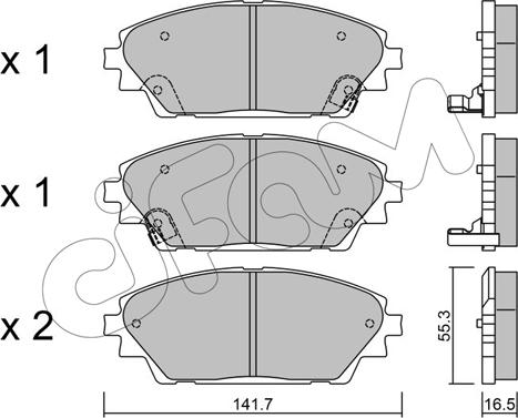 Cifam 822-992-0 - Bremžu uzliku kompl., Disku bremzes autospares.lv