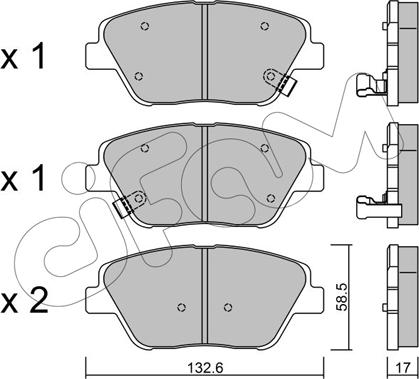 Cifam 822-945-0 - Bremžu uzliku kompl., Disku bremzes www.autospares.lv