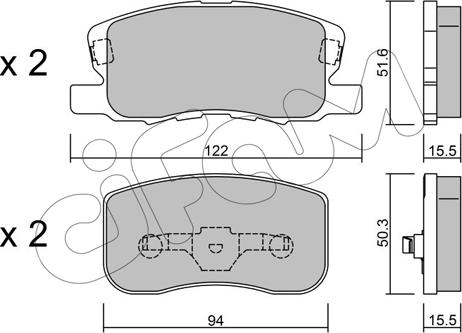 Cifam 822-940-0 - Bremžu uzliku kompl., Disku bremzes www.autospares.lv