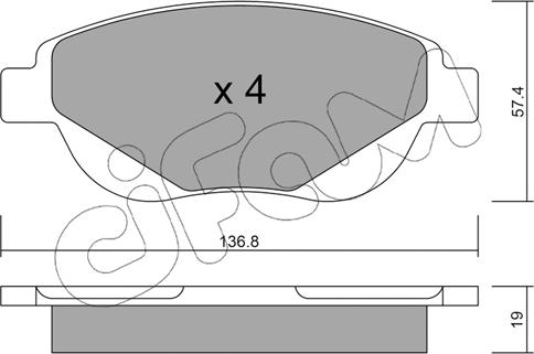 Cifam 822-948-0 - Bremžu uzliku kompl., Disku bremzes www.autospares.lv