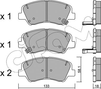 Cifam 822-943-0 - Bremžu uzliku kompl., Disku bremzes autospares.lv