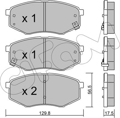 Cifam 822-942-0 - Bremžu uzliku kompl., Disku bremzes www.autospares.lv