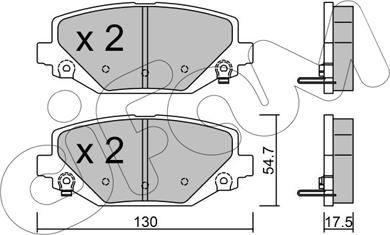 Cifam 822-947-0 - Bremžu uzliku kompl., Disku bremzes www.autospares.lv