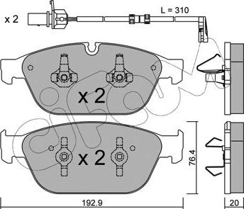 Cifam 822-954-0K - Bremžu uzliku kompl., Disku bremzes www.autospares.lv