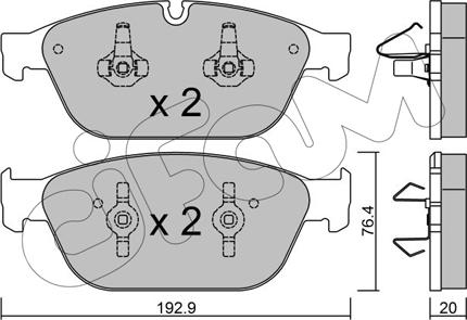 Cifam 822-954-0 - Bremžu uzliku kompl., Disku bremzes www.autospares.lv