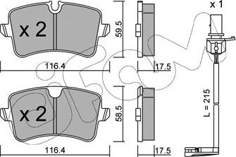 Cifam 822-955-0K - Тормозные колодки, дисковые, комплект www.autospares.lv