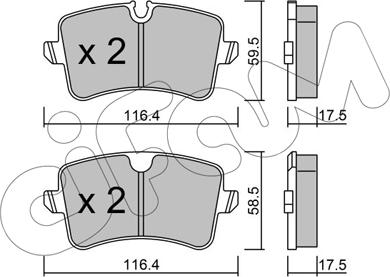 Cifam 822-955-0 - Bremžu uzliku kompl., Disku bremzes www.autospares.lv