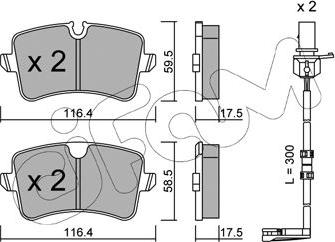 Cifam 822-955-1K - Тормозные колодки, дисковые, комплект www.autospares.lv