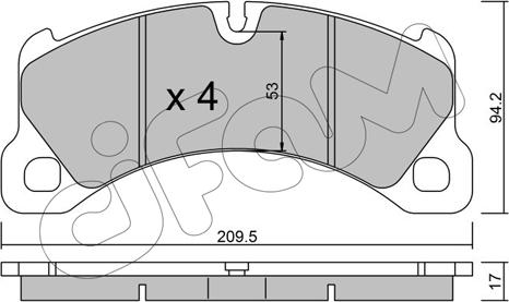 Cifam 822-956-0 - Bremžu uzliku kompl., Disku bremzes www.autospares.lv