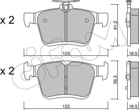 Cifam 822-951-0 - Тормозные колодки, дисковые, комплект www.autospares.lv