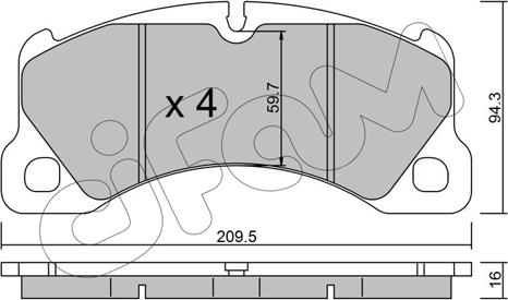 Cifam 822-957-0 - Bremžu uzliku kompl., Disku bremzes www.autospares.lv