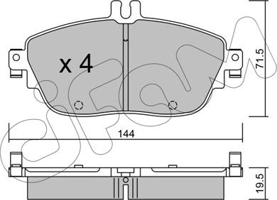 Cifam 822-965-0 - Bremžu uzliku kompl., Disku bremzes www.autospares.lv