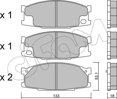 Cifam 822-909-0 - Bremžu uzliku kompl., Disku bremzes autospares.lv