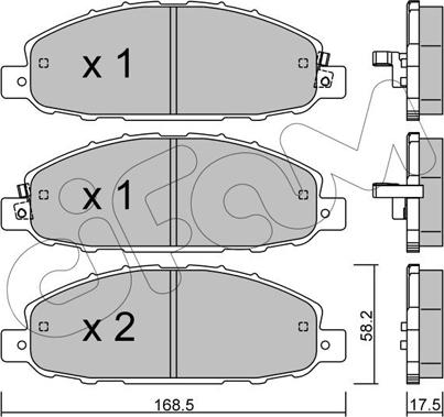 Cifam 822-904-0 - Bremžu uzliku kompl., Disku bremzes www.autospares.lv