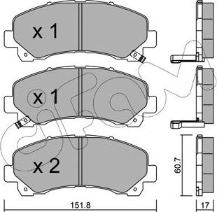 Cifam 822-902-0 - Bremžu uzliku kompl., Disku bremzes www.autospares.lv