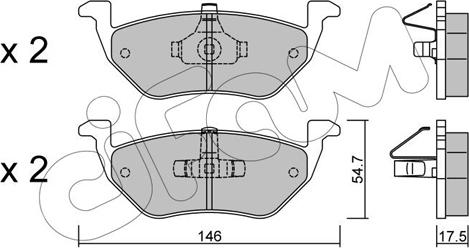 Cifam 822-907-0 - Bremžu uzliku kompl., Disku bremzes www.autospares.lv