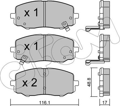 Cifam 822-912-0 - Тормозные колодки, дисковые, комплект www.autospares.lv