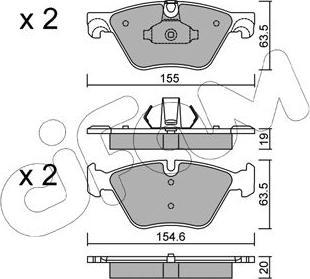 Cifam 822-917-0 - Bremžu uzliku kompl., Disku bremzes autospares.lv