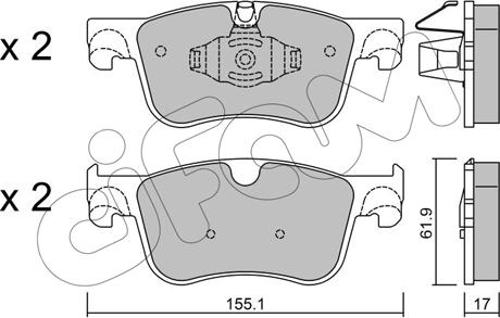 Cifam 822-984-0 - Bremžu uzliku kompl., Disku bremzes www.autospares.lv