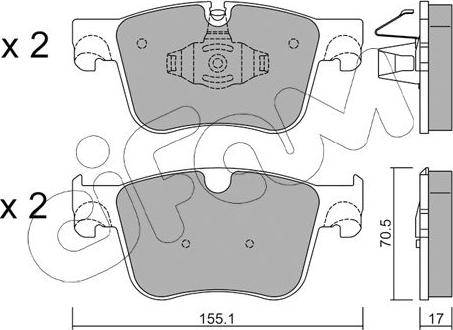 Cifam 822-985-1 - Bremžu uzliku kompl., Disku bremzes autospares.lv