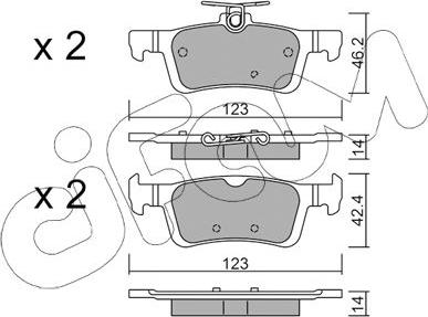 Cifam 822-986-1 - Bremžu uzliku kompl., Disku bremzes www.autospares.lv