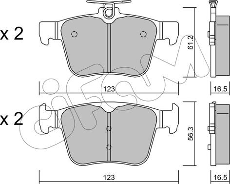 Cifam 822-981-0 - Bremžu uzliku kompl., Disku bremzes www.autospares.lv