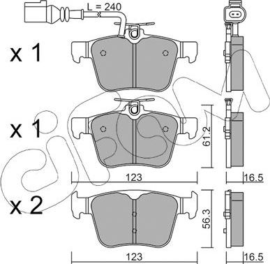 Cifam 822-981-1 - Тормозные колодки, дисковые, комплект www.autospares.lv