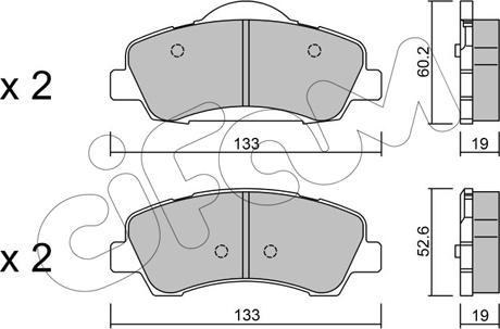 Cifam 822-982-0 - Bremžu uzliku kompl., Disku bremzes www.autospares.lv