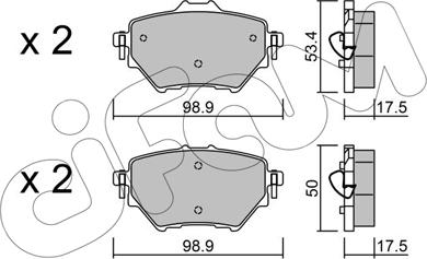 Cifam 822-987-0 - Bremžu uzliku kompl., Disku bremzes www.autospares.lv