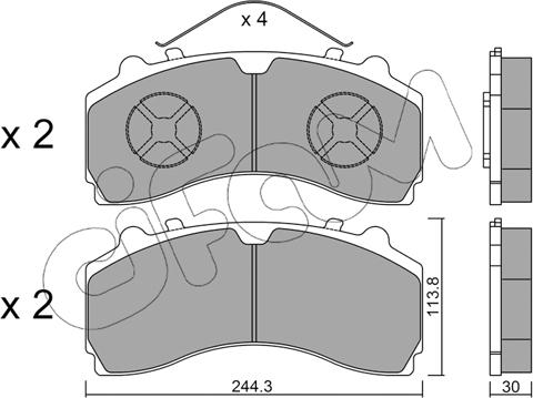 Cifam 822-934-0 - Brake Pad Set, disc brake www.autospares.lv