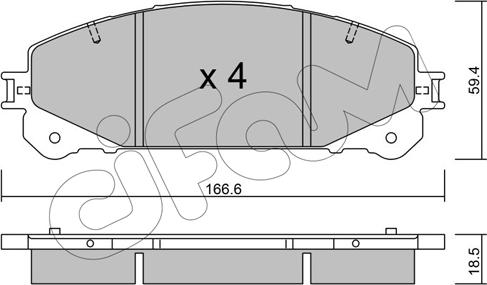 Cifam 822-938-1 - Bremžu uzliku kompl., Disku bremzes www.autospares.lv